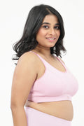 SecureFit Cotton Non-Padded Feeding Bra - Baby Pink