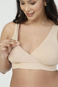 247 (Upgraded) Modal Padded Maternity Feeding Bra - Butter