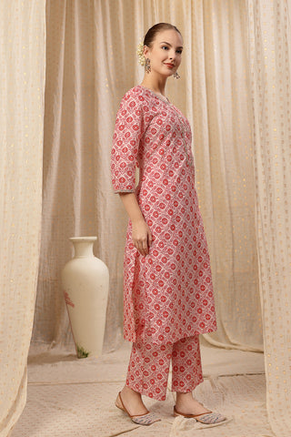Zipless Feeding Kurta-Pant Set - Pink
