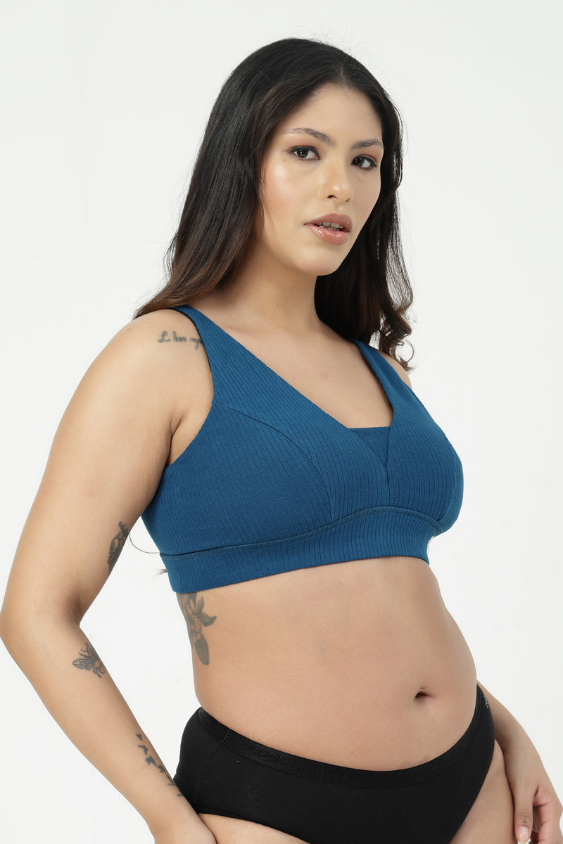Sera Broad-Rib Bra - Airforce