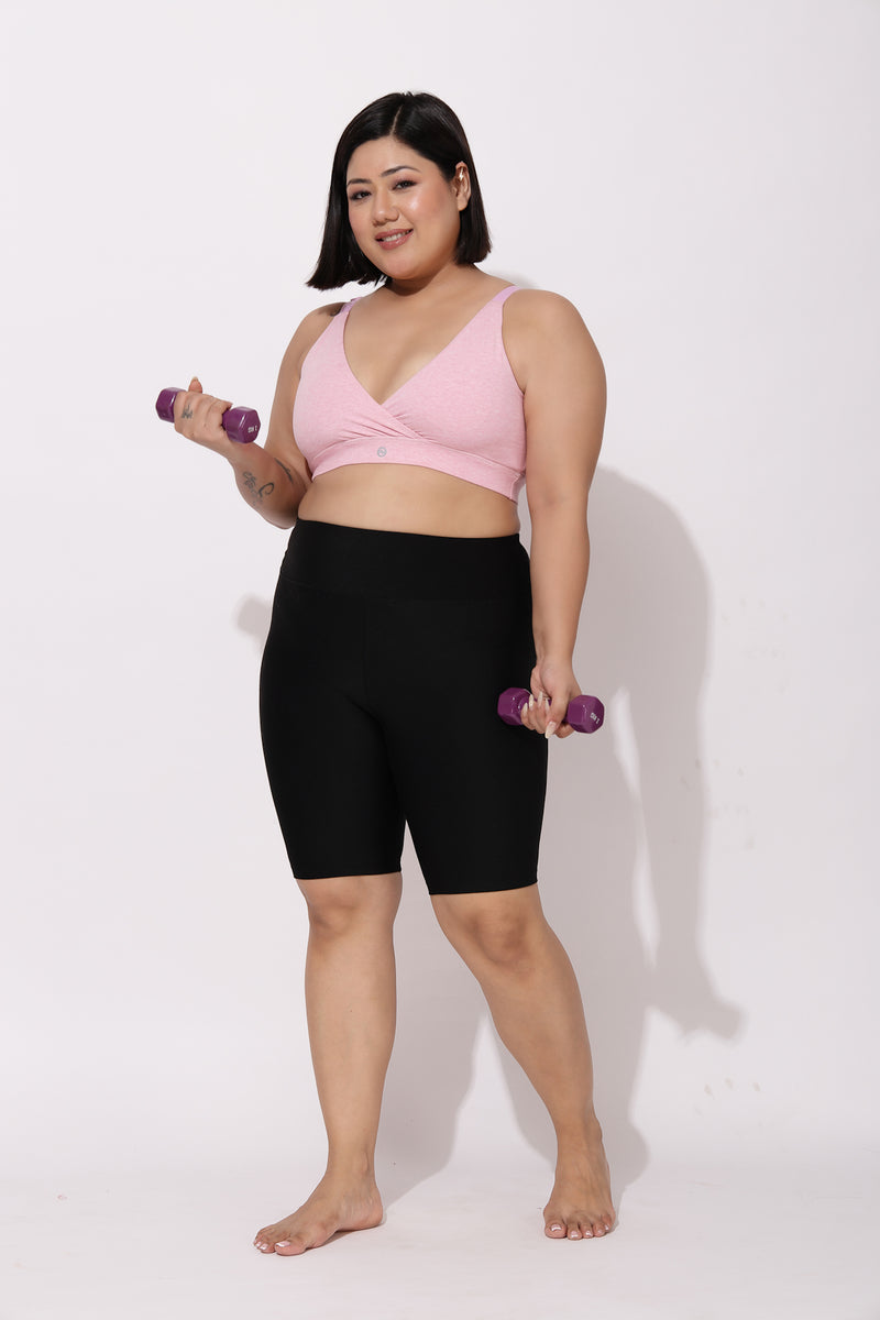 247 Extra Support Cotton Feeding Bra with Adjuster - Melange Pink