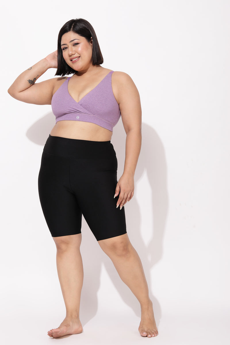 247 Extra Support Cotton Feeding Bra with Adjuster - Melange Purple