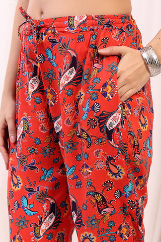 Model action shot of the Embroidered Zip Kurta-Pant Kurta Set, demonstrating ease of movement and fit.