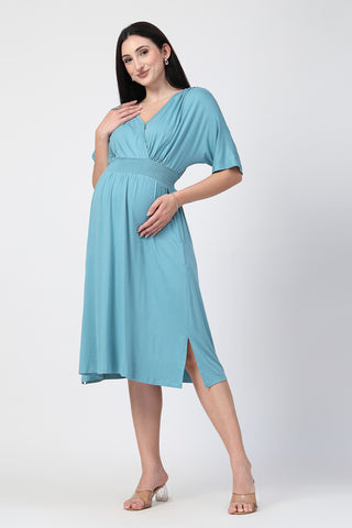 https://houseofzelena.com/products/sea-green-solid-smocked-waist-zipless-feeding-dress