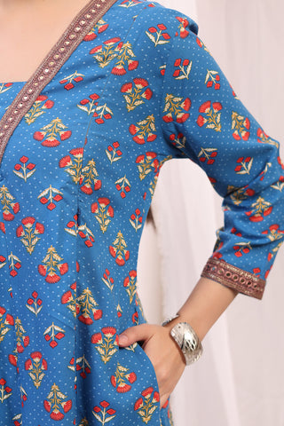 High-quality image of the Rayon texture and finish of the Embroidered Zip Kurta-Pant Kurta Set.