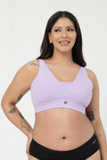 SecureFit Cotton Fixed-Pad Bra - Lavender