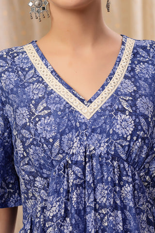 House of Zelena All Over Printed Concealed Zip Feeding Maternity Dress - Trusted by Mothers for Quality