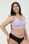 SecureFit Cotton Fixed-Pad Bra - Lavender