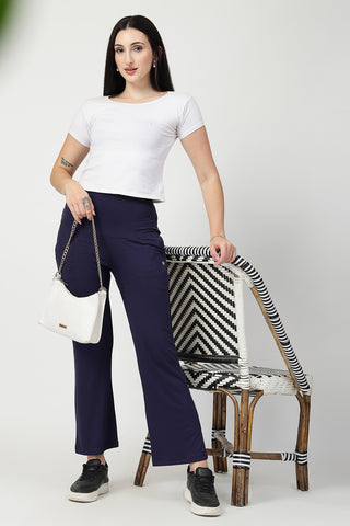 Navy Maternity Pants with Pockets; utility design adds convenience.