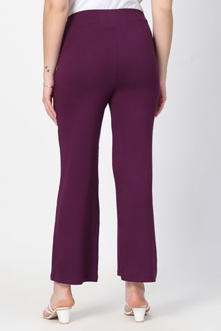 Deep Burgundy Pants pocket; functional pockets store phone and small essentials securely.