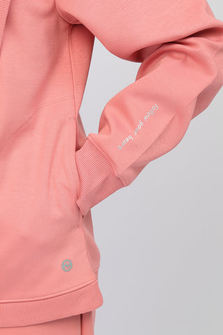 Anaya Maternity zipless Feeding Hoodie - Pink