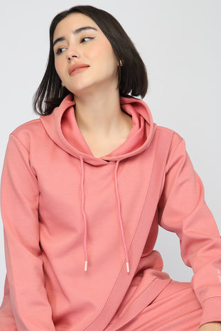 Anaya Maternity zipless Feeding Hoodie - Pink