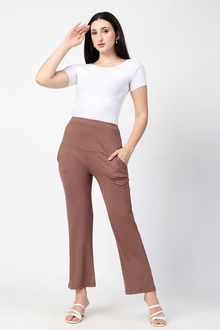 Mocha Maternity Pants; high waist fit provides support after delivery.