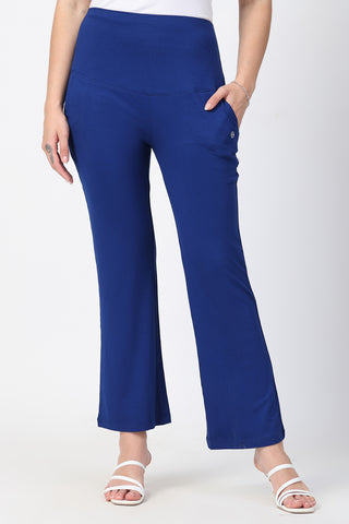 Royal Blue Pants fabric; stretch material ensures comfortable fit and breathability.