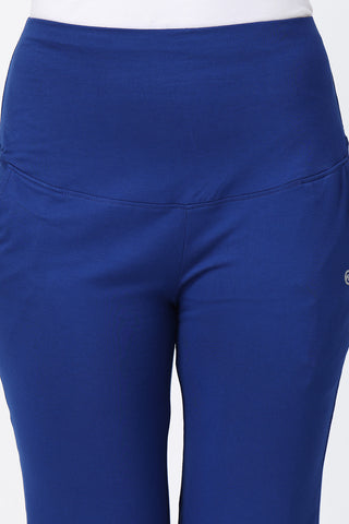 Royal Blue Maternity Pants; solid color is versatile for pairing with tops.