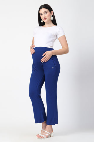 Royal Blue Pants material; fabric retains shape after repeated wash and wear.
