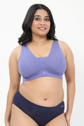 Fixed Padded Modal Maternity Bra with Support - Royal Blue