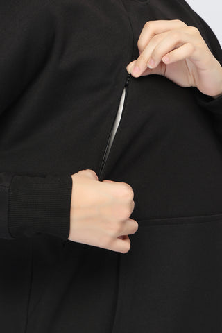 Laya Maternity Feeding Sweatshirt - Black