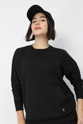 Laya Maternity Feeding Sweatshirt - Black
