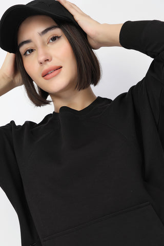 Laya Maternity Feeding Sweatshirt - Black