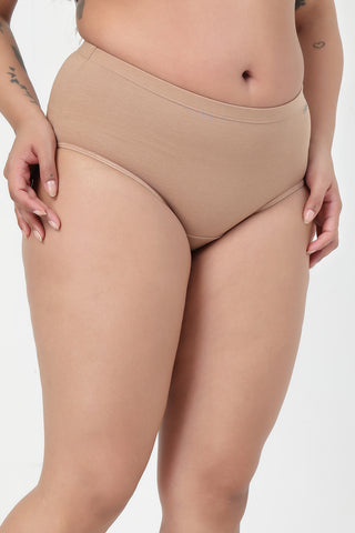 Cotton High-Rise Hipster - Light Skin