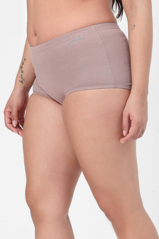 Cotton Cut & Sew Mid Rise Boy Short - Dark skin