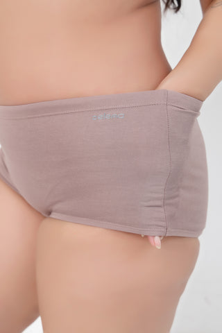 Cotton Cut & Sew Mid Rise Boy Short - Dark skin