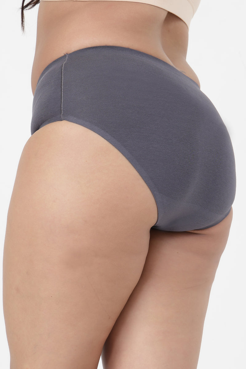 The Invisible Panty (Cotton | High Rise | Dark Grey)