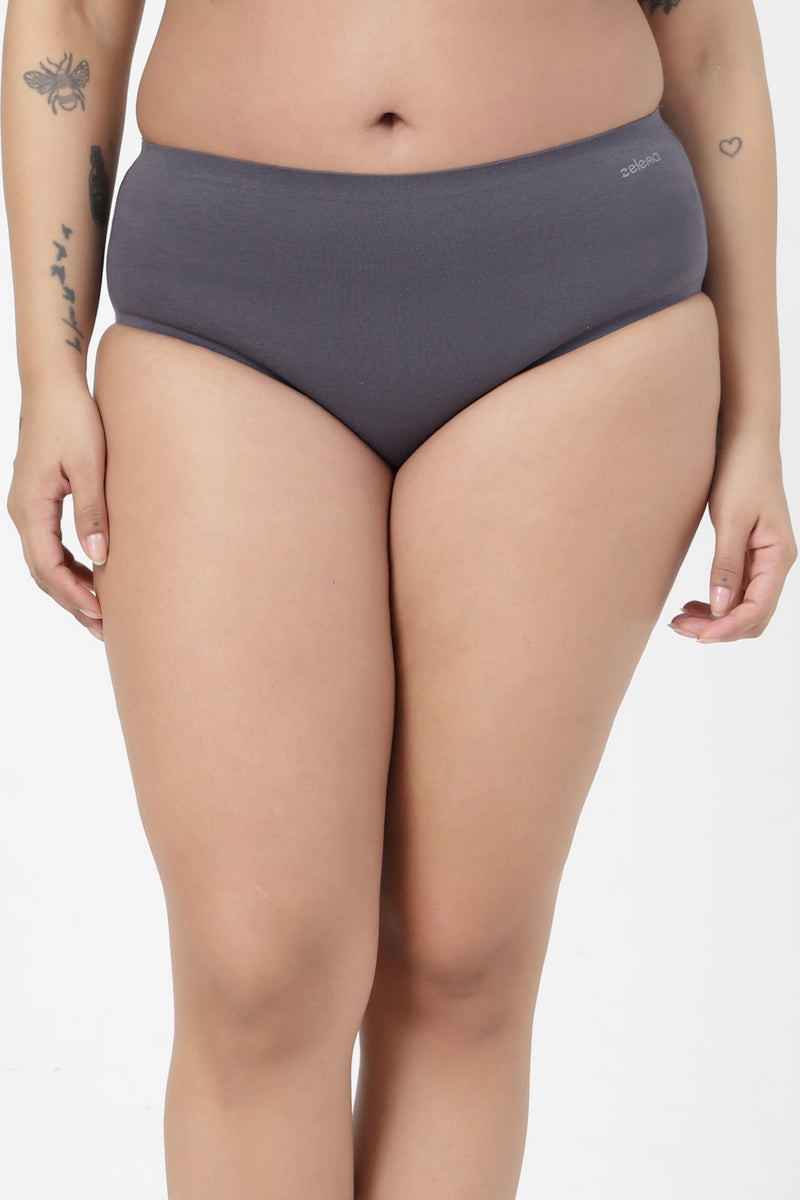 The Invisible Panty (Cotton | High Rise | Dark Grey)