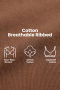 Lira Ribbed Cotton Nursing Padded Bra - Mocha
