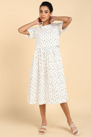 Multicolor Printed Dress; print is suitable for casual outings.