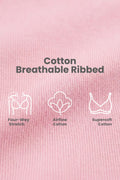 Lira Ribbed Cotton Nursing Padded Bra - Baby Pink