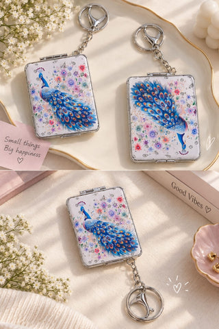 Peacock Mirror Keychain