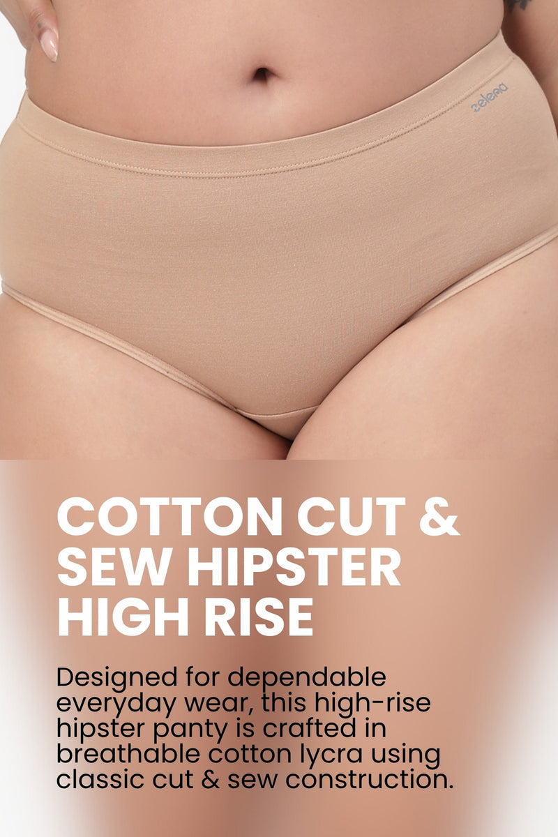 Cotton High-Rise Hipster - Light Skin