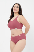 Riva Fine-Rib Cotton Feeding Bra - Blush