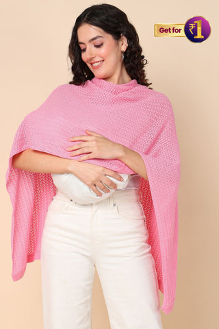 Pink Ocean Waves Feeding & Nursing Cover