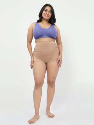 Pregnancy Cotton Panty (Pack of 3) (Skin, Rose Gold & Black)