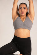 247 Extra Support Cotton Feeding Bra with Adjuster - Melange Anthrea