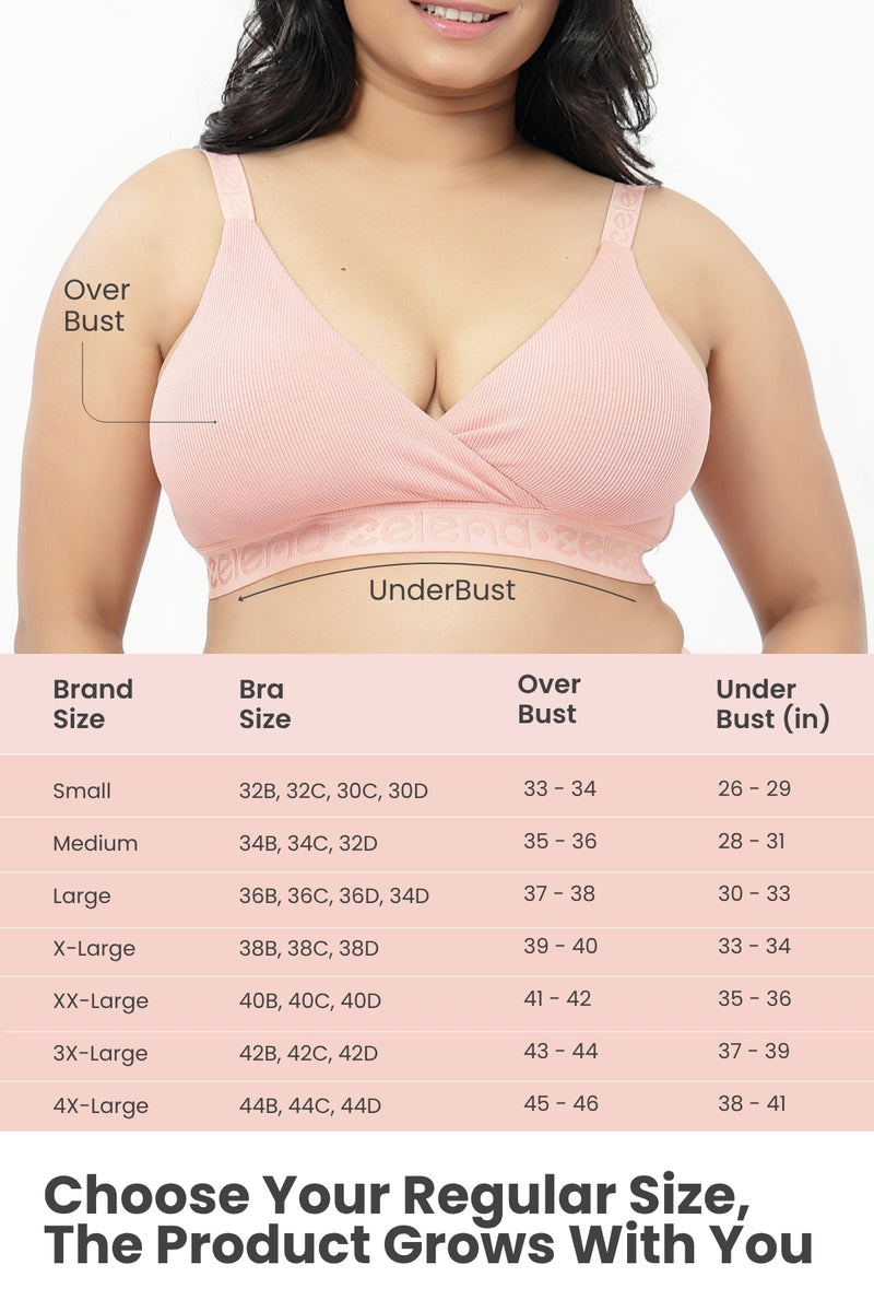 Zena Fine-Rib Bra - Rose Gold
