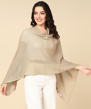 Beige Honeycomb Feeding & Nursing Cover - House Of Zelena™