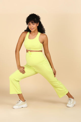 Full Bump-Coverage Lime Flair Pant (Pregnancy)