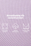 Zena Fine-Rib Bra - Lavender