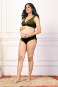 247 (Upgraded) Army Green Modal Padded Maternity Feeding Bra