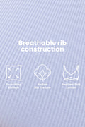 Zena Fine-Rib Bra - Soft Blue