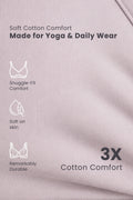 EasyMove non-padded Cotton Yoga Bra - Light Grey