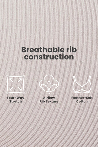 Zena Fine-Rib Bra Pack of 2 - (Lavender & Grey Melange)