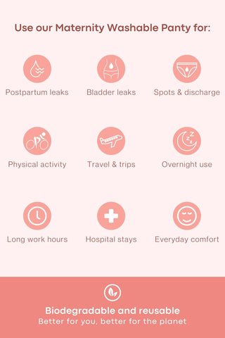 Monthly Disposable White Maternity Panties (Pack of 6)