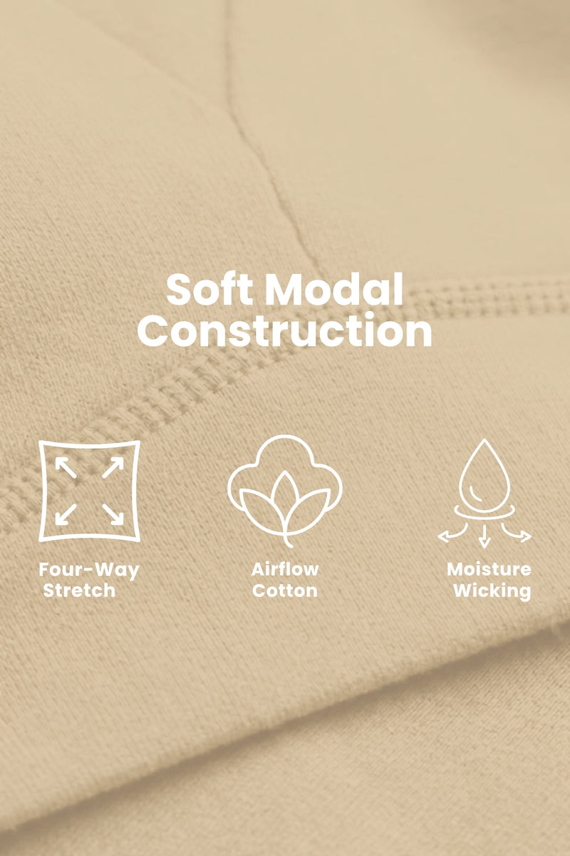 Fixed Padded Modal Maternity Bra with Support - Light Skin