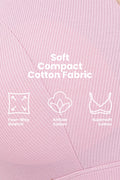 Natural Shape Fine Rib Bra - Pink