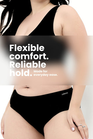 The Invisible Panty Pack Of 4 (Modal | Mid Rise | Black, Army Green, Mauve & Matcha)